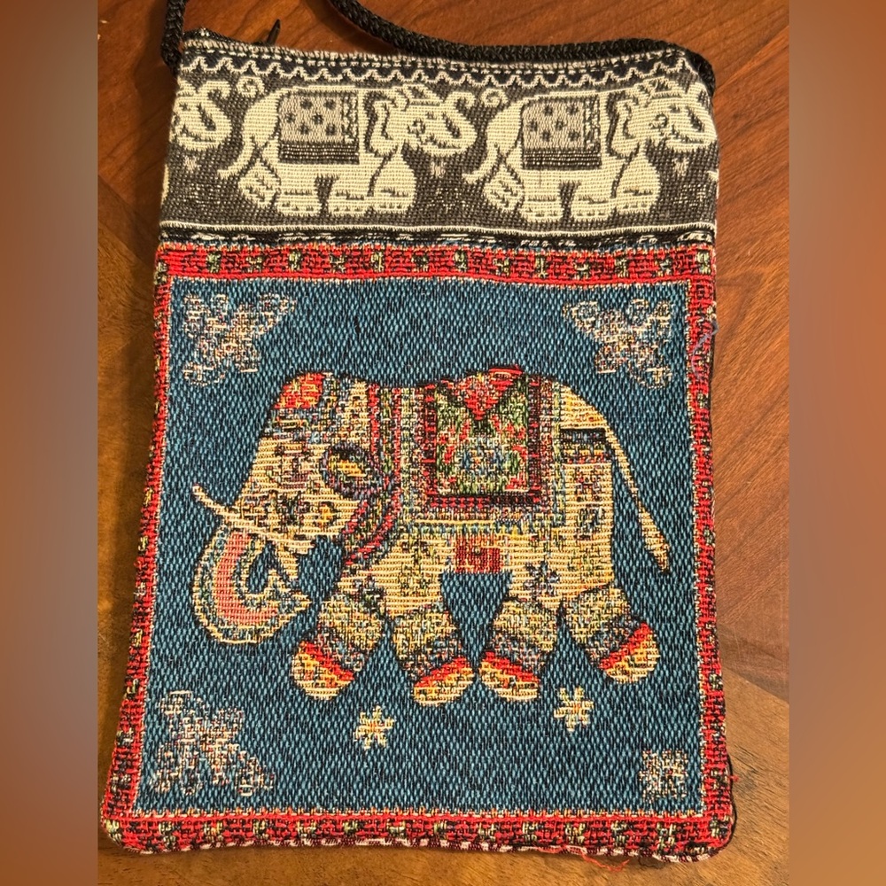 Colorful Elephant Tapestry Bag